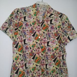 Womens shirt Mardi Graw Handmade